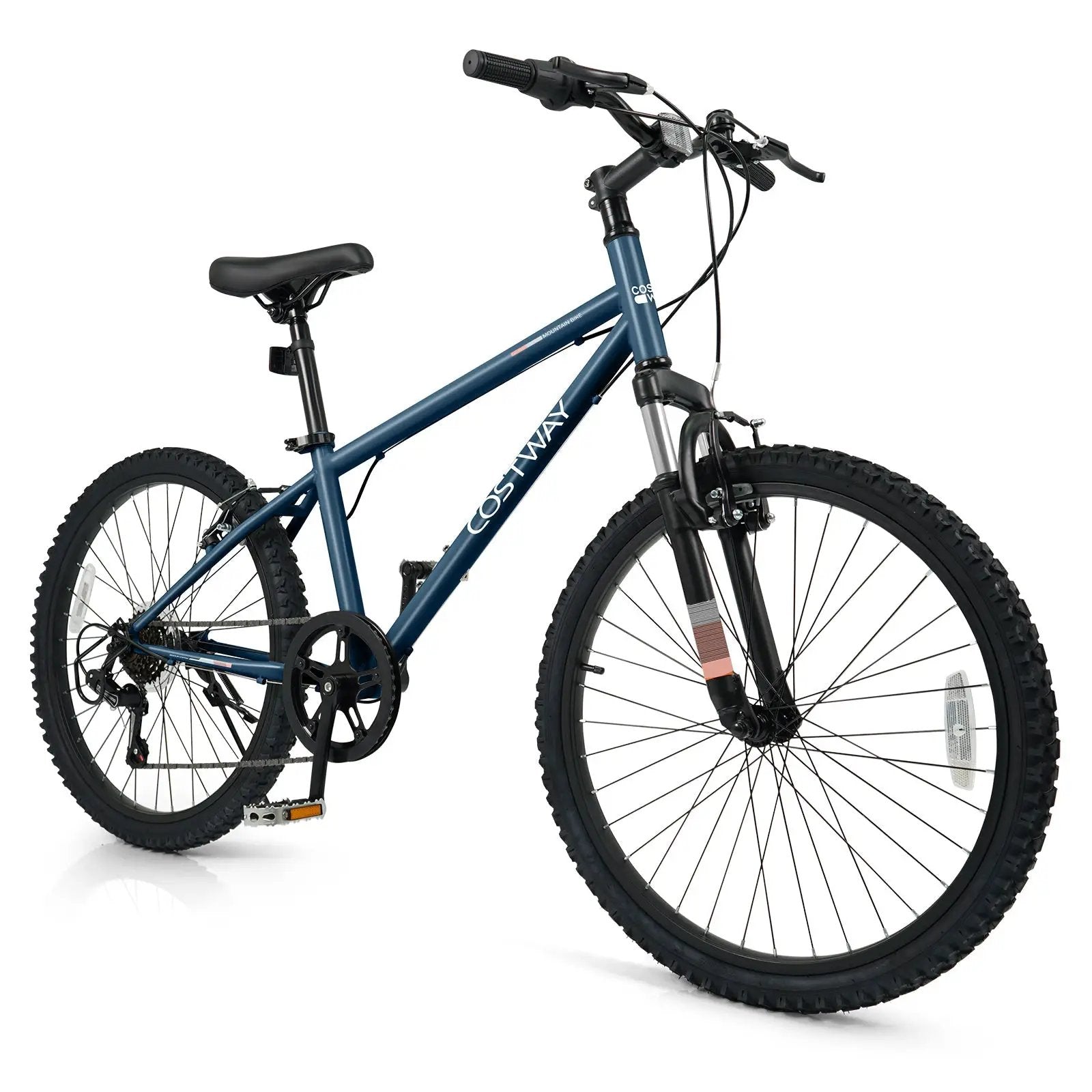 Kids Mountain Bike 20 24 Inch Child Bicycle for Boys Girls Aged 8+ Years Old Navy by DirectDeals