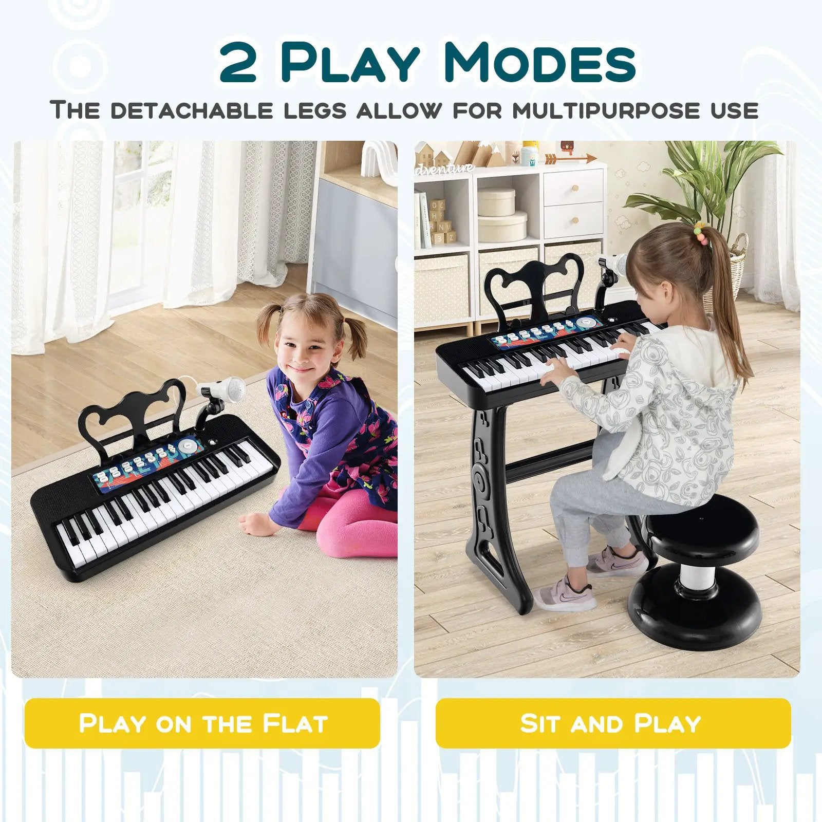 Kids Piano Keyboard 37-Key Kids Toy Keyboard Piano with Microphone for 3+ Kids by DirectDeals