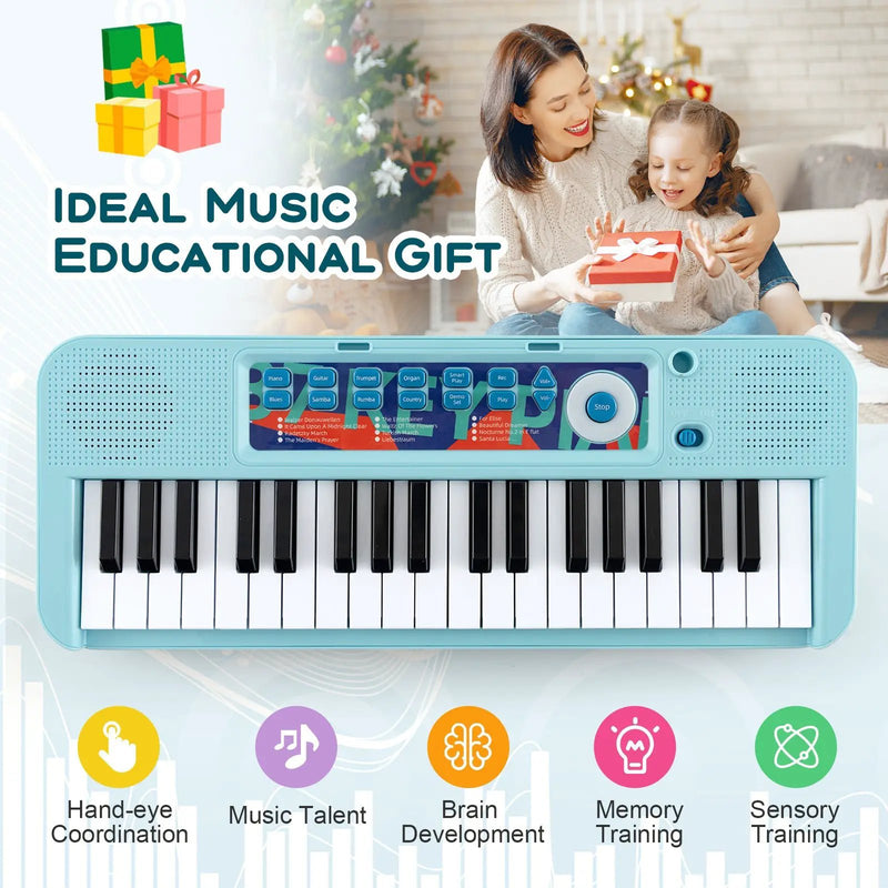Kids Piano Keyboard 37-Key Kids Toy Keyboard Piano with Microphone for 3+ Kids by DirectDeals