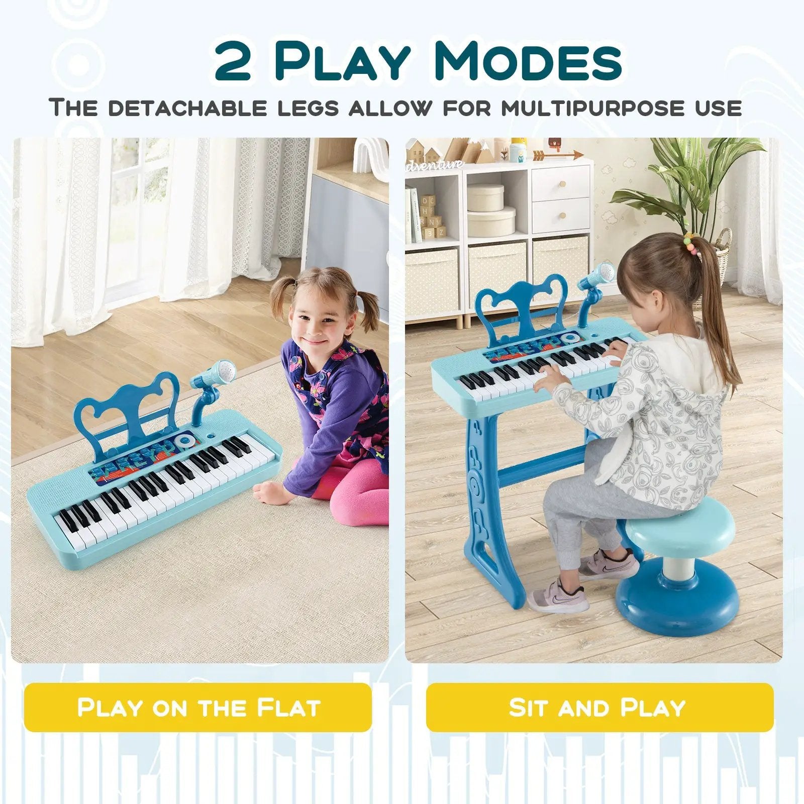 Kids Piano Keyboard 37-Key Kids Toy Keyboard Piano with Microphone for 3+ Kids by DirectDeals