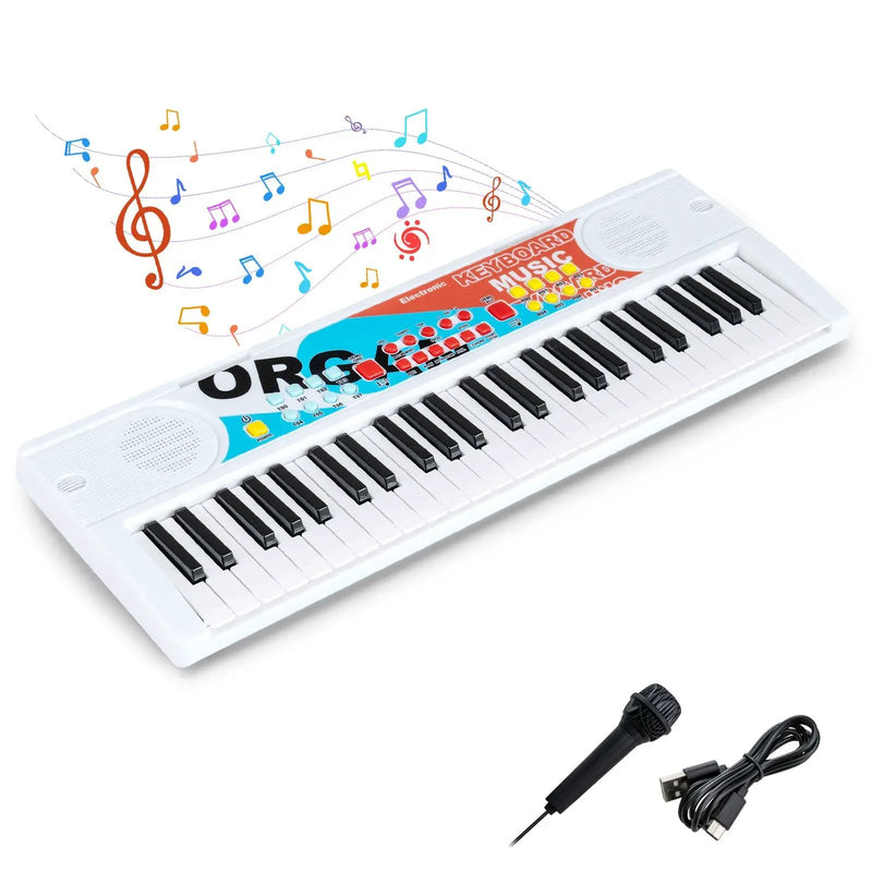 Kids Piano Keyboard 49 Keys Portable Electric Keyboard Piano with 8 Rhythms 8 Tones by DirectDeals