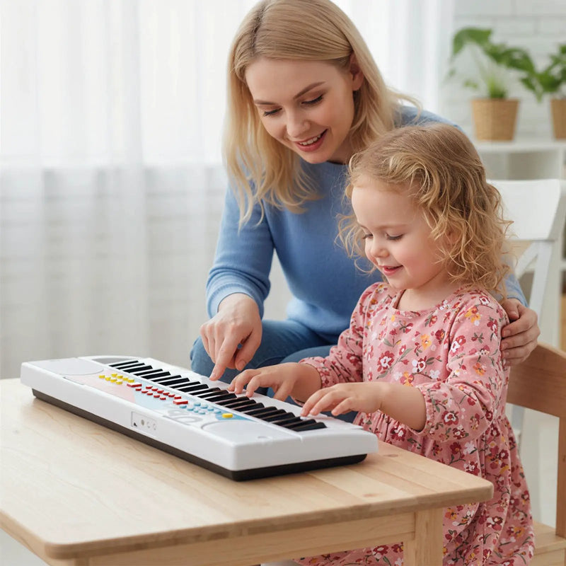 Kids Piano Keyboard 49 Keys Portable Electric Keyboard Piano with 8 Rhythms 8 Tones by DirectDeals