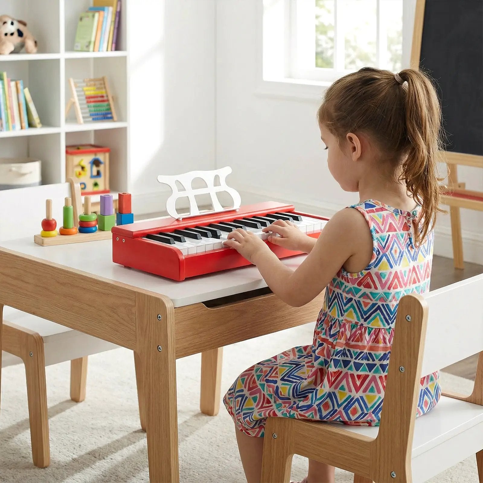 Kids Piano Keyboard 30 Keys Digital Piano with Music Stand for 3+ Years Old Beginners by DirectDeals
