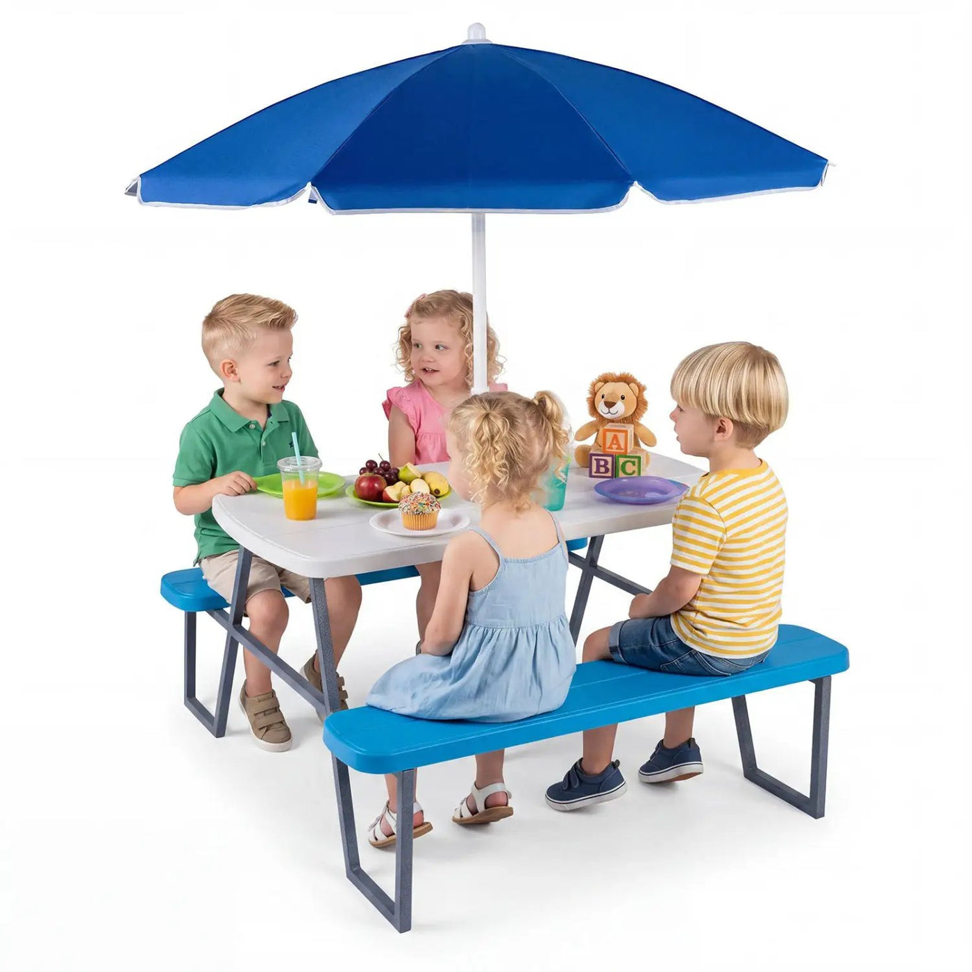 Kids Picnic Table with Benches Seats up to 4 by DirectDeals