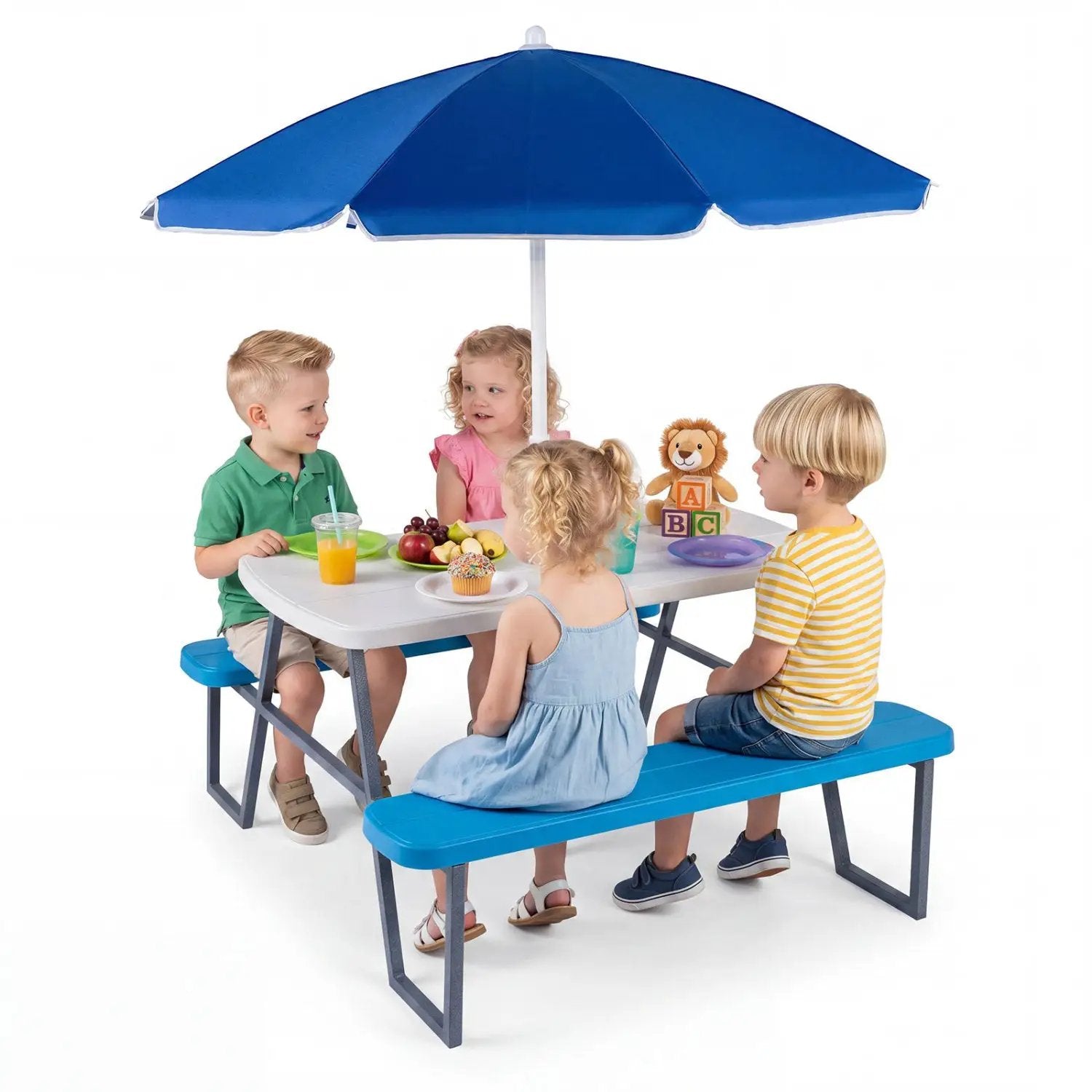 Kids Picnic Table with Benches Seats up to 4 by DirectDeals