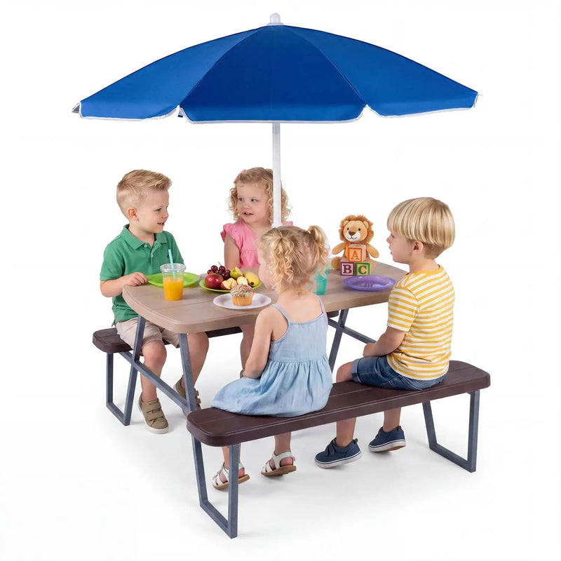 Kids Picnic Table with Benches Seats up to 4 by DirectDeals