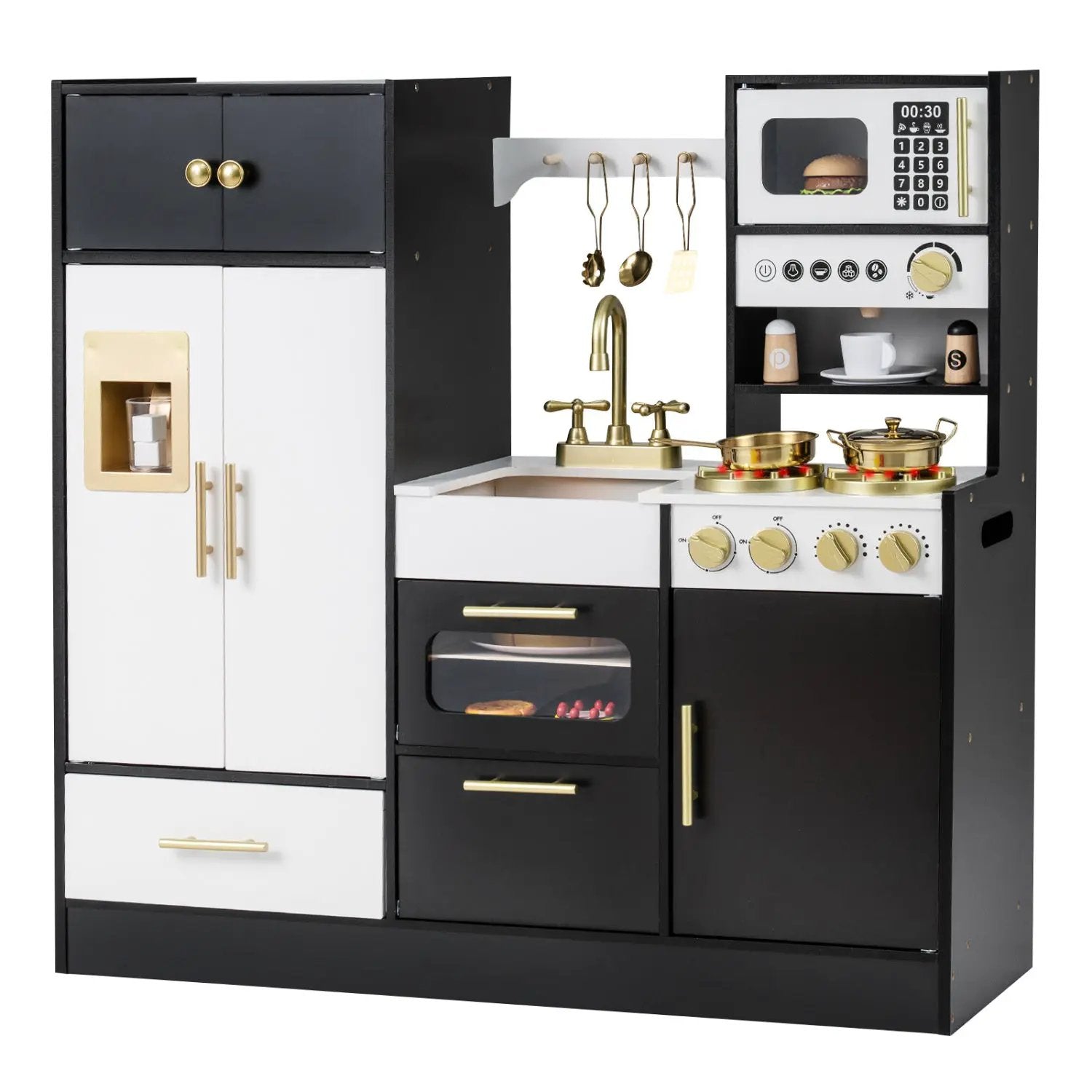 Kids Play Kitchen with Realistic Lights Sounds by DirectDeals