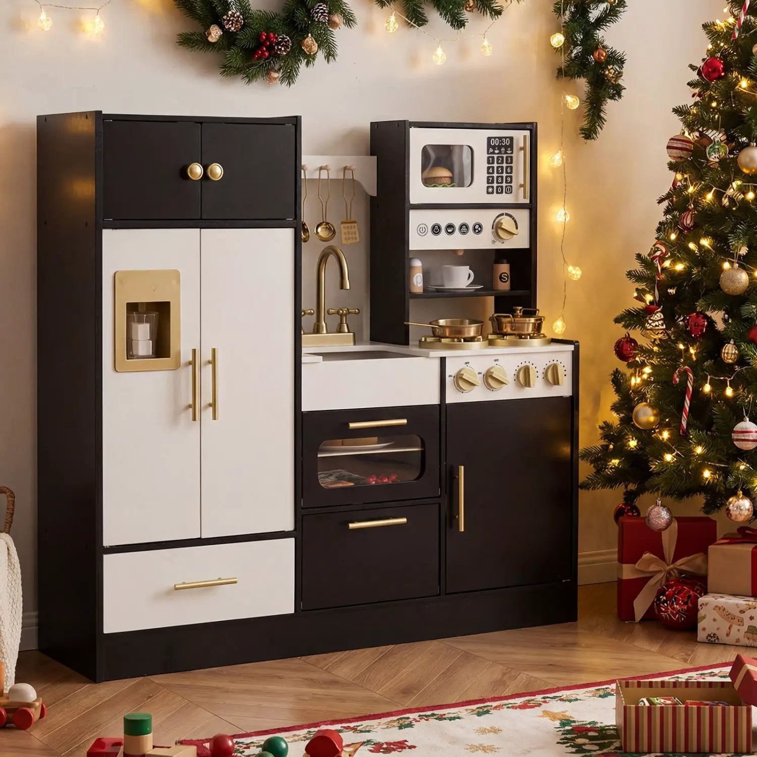 Kids Play Kitchen with Realistic Lights Sounds by DirectDeals