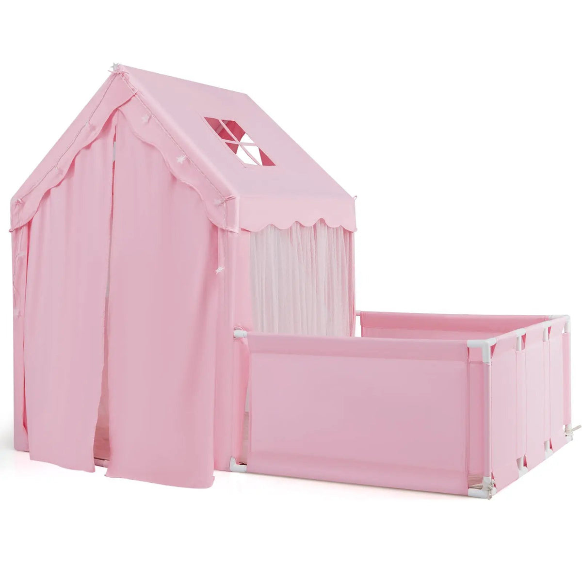 Kids Play Tent with Playpen 2-in-1 Toddler Playhouse with Yard by DirectDeals