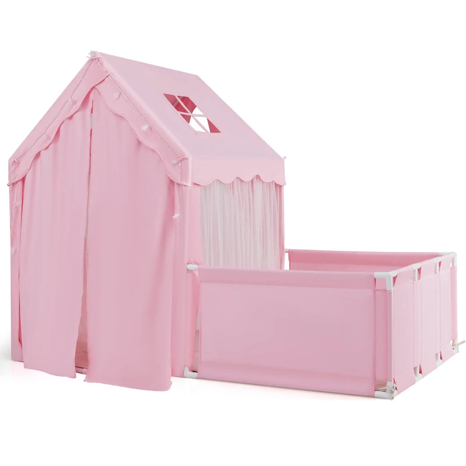Kids Play Tent with Playpen 2-in-1 Toddler Playhouse with Yard by DirectDeals