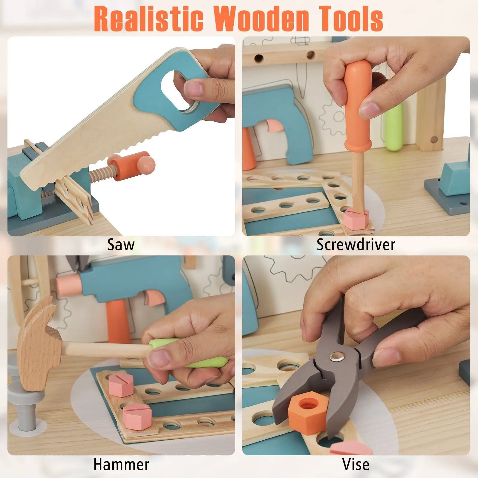 Kids Play Tool Workbench with Realistic Accessories by DirectDeals
