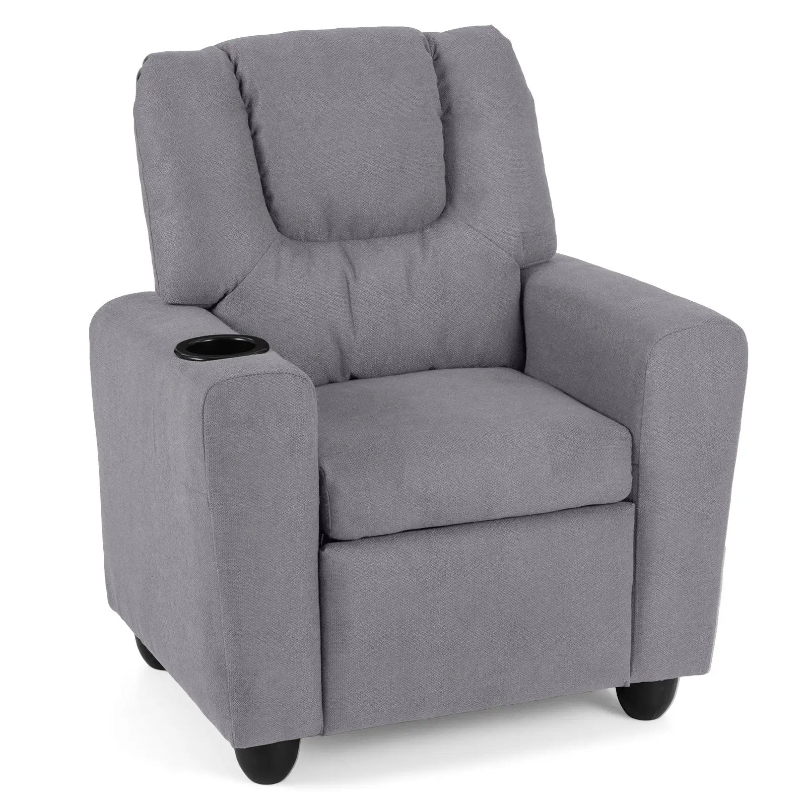 Kids Recliner Chair Push Back Toddler Reclining Armchair with Cup Holder by DirectDeals