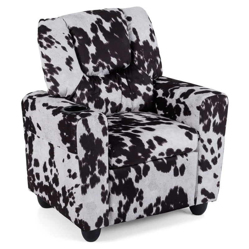 Kids Recliner Chair Push Back Toddler Reclining Armchair with Cup Holder by DirectDeals