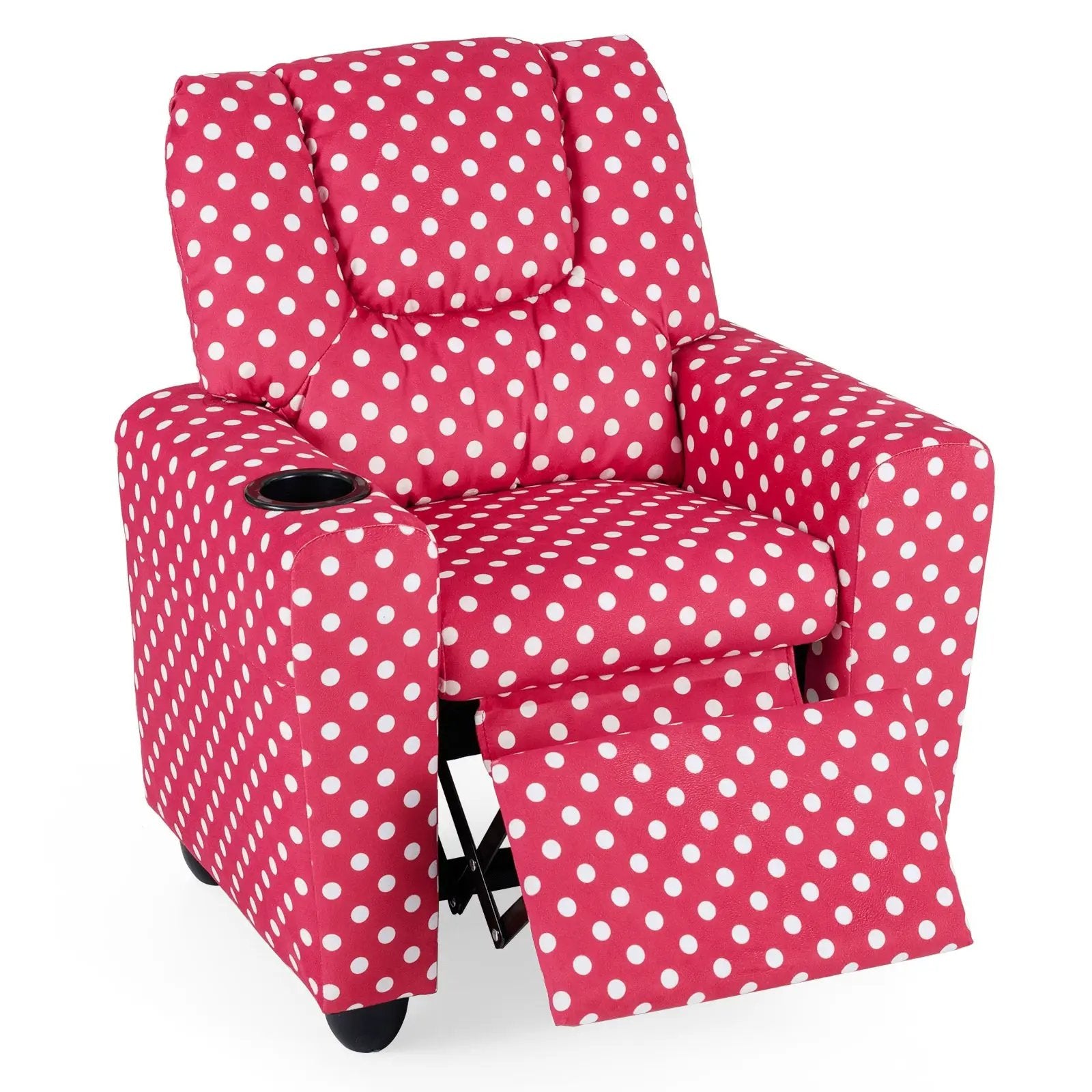 Kids Recliner Chair Push Back Toddler Reclining Armchair with Cup Holder by DirectDeals