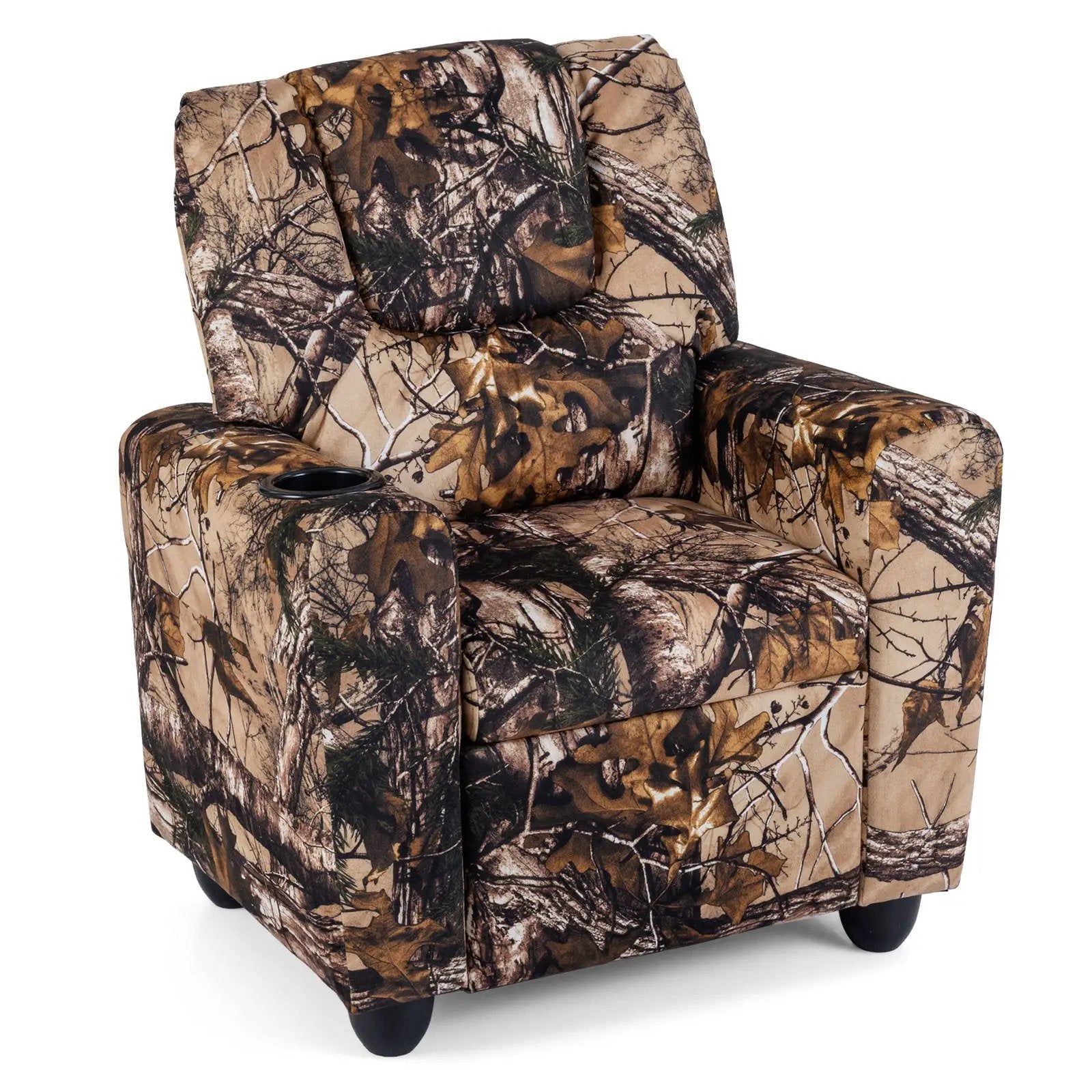 Kids Recliner Chair Push Back Toddler Reclining Armchair with Cup Holder by DirectDeals