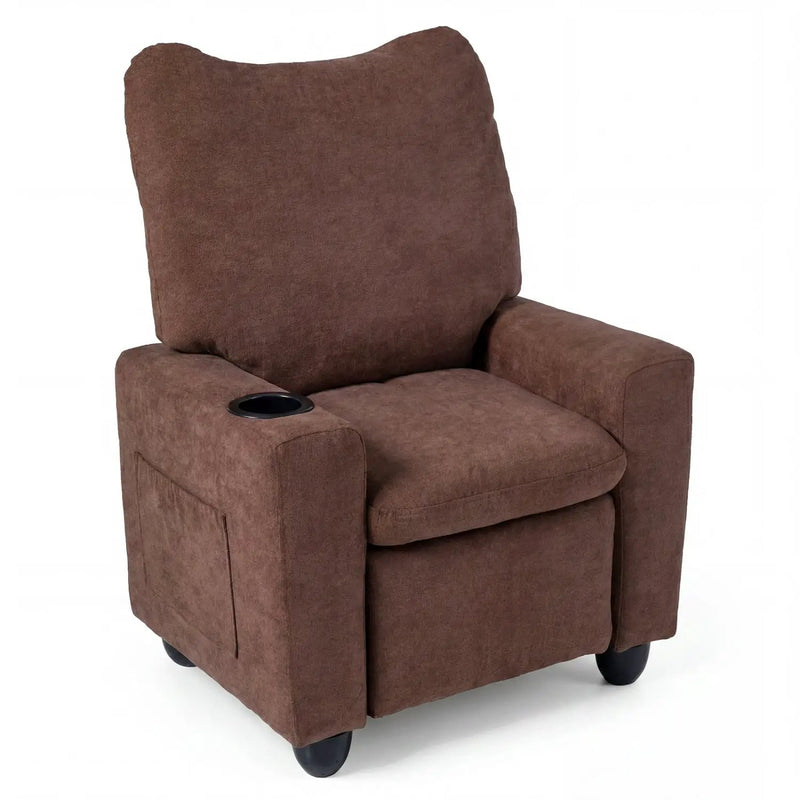 Kids Recliner Sofa with Adjustable Footrest and Cup Holder by DirectDeals