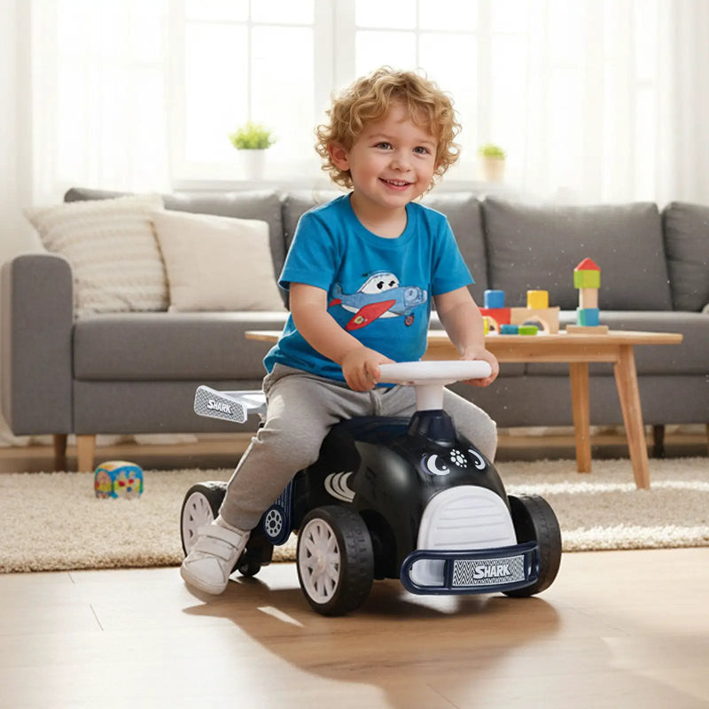 Kids Ride On Car Sliding Toy with Music and Under-Seat Storage by DirectDeals