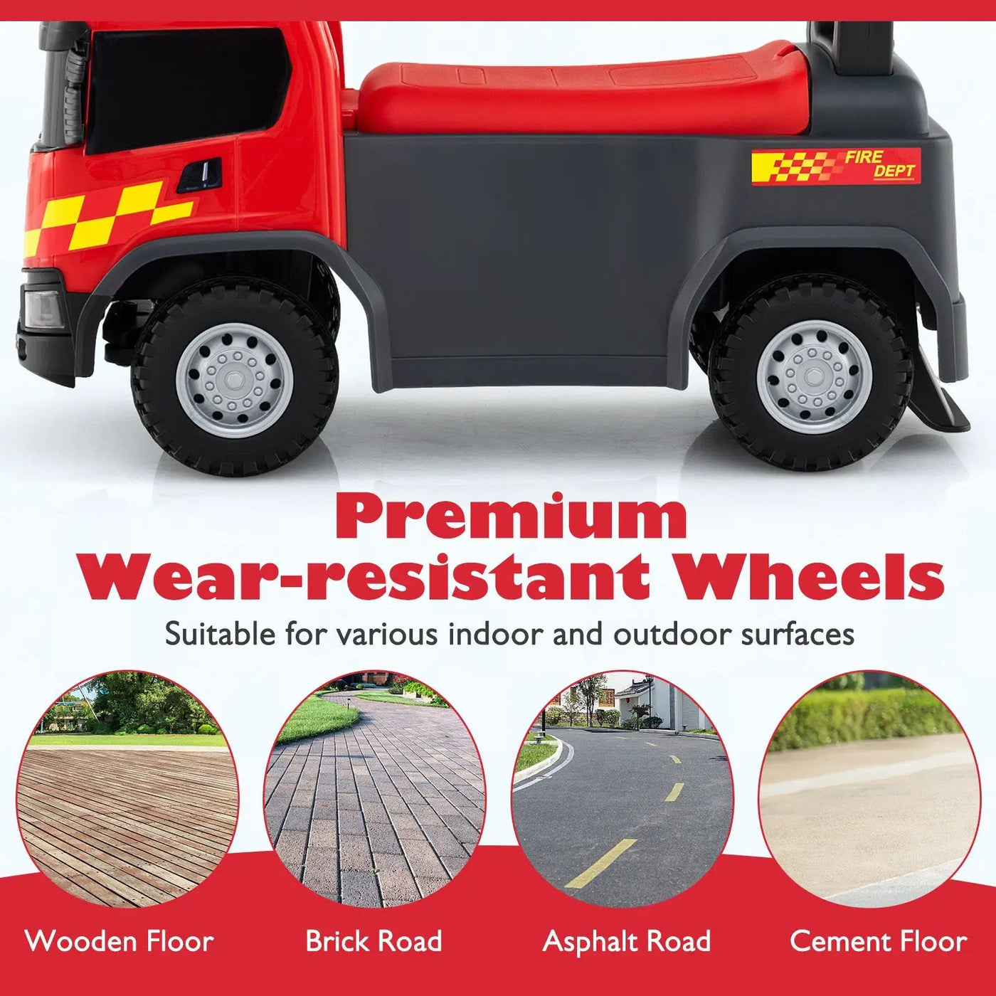Kids Ride On Push Car Licensed SCANIA Truck Toy with Steering Wheel and Music by DirectDeals