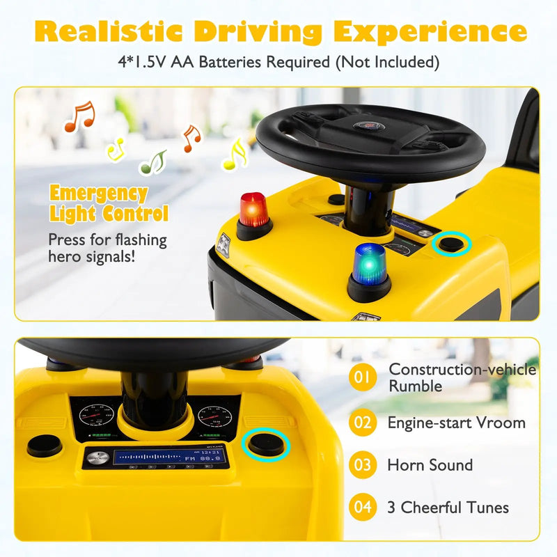 Kids Ride On Push Car Licensed SCANIA Truck Toy with Steering Wheel and Music by DirectDeals