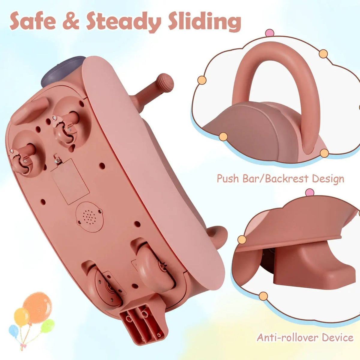 Kids Push Car with Music & Storage for 18-36 Months by DirectDeals