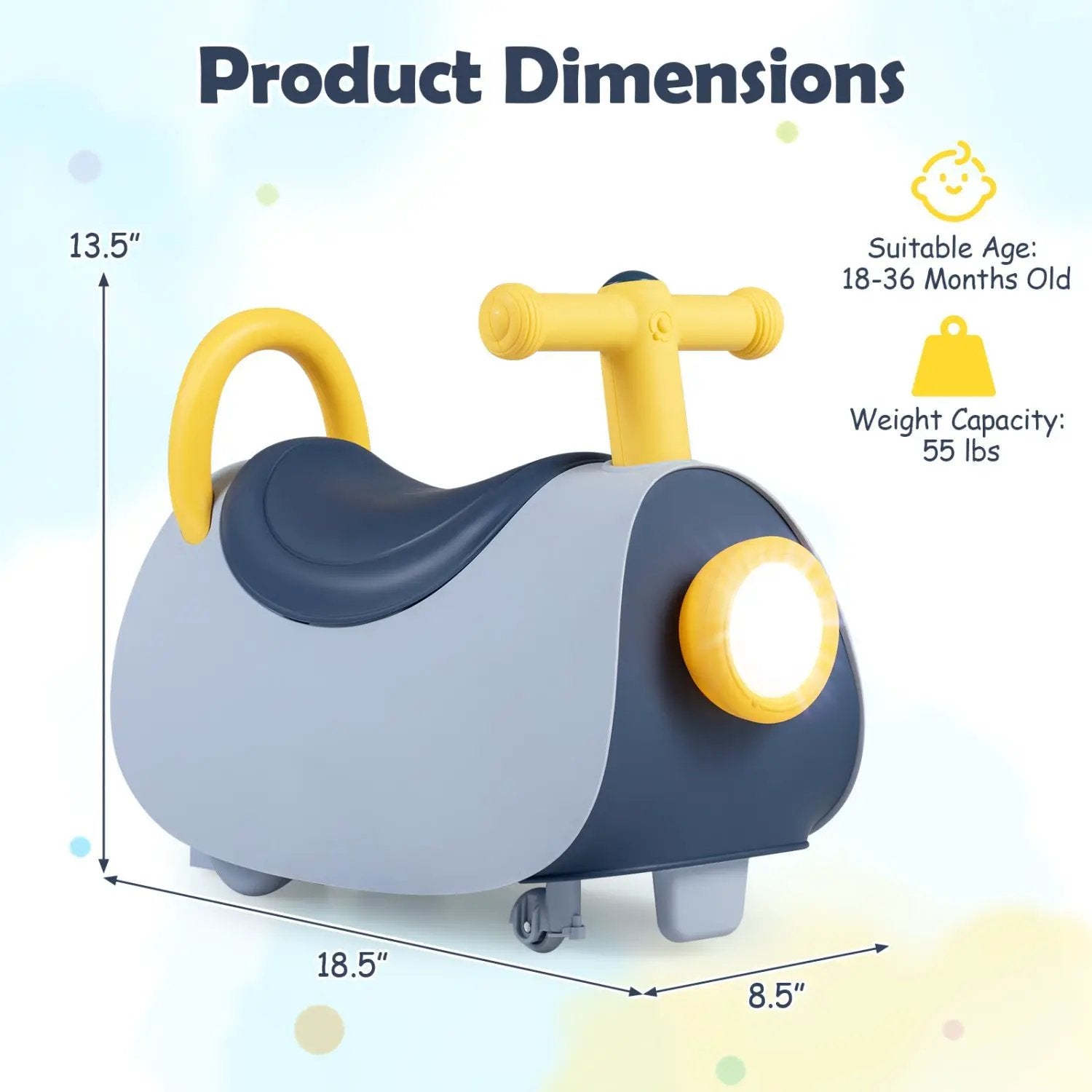 Kids Push Car with Music & Storage for 18-36 Months by DirectDeals