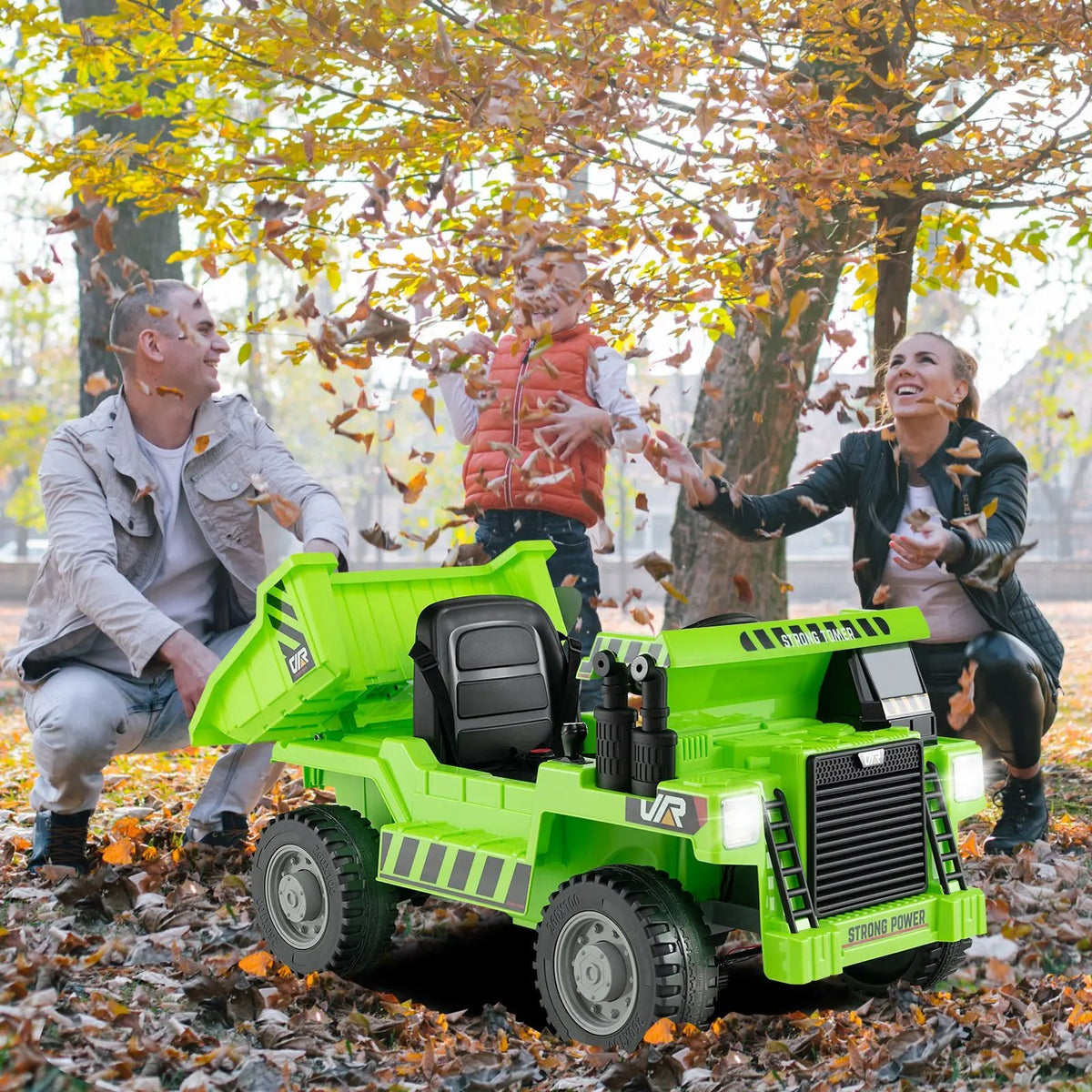 Kids Ride on Dump Truck 12V Ride on Car with Electric Dump Bed by DirectDeals