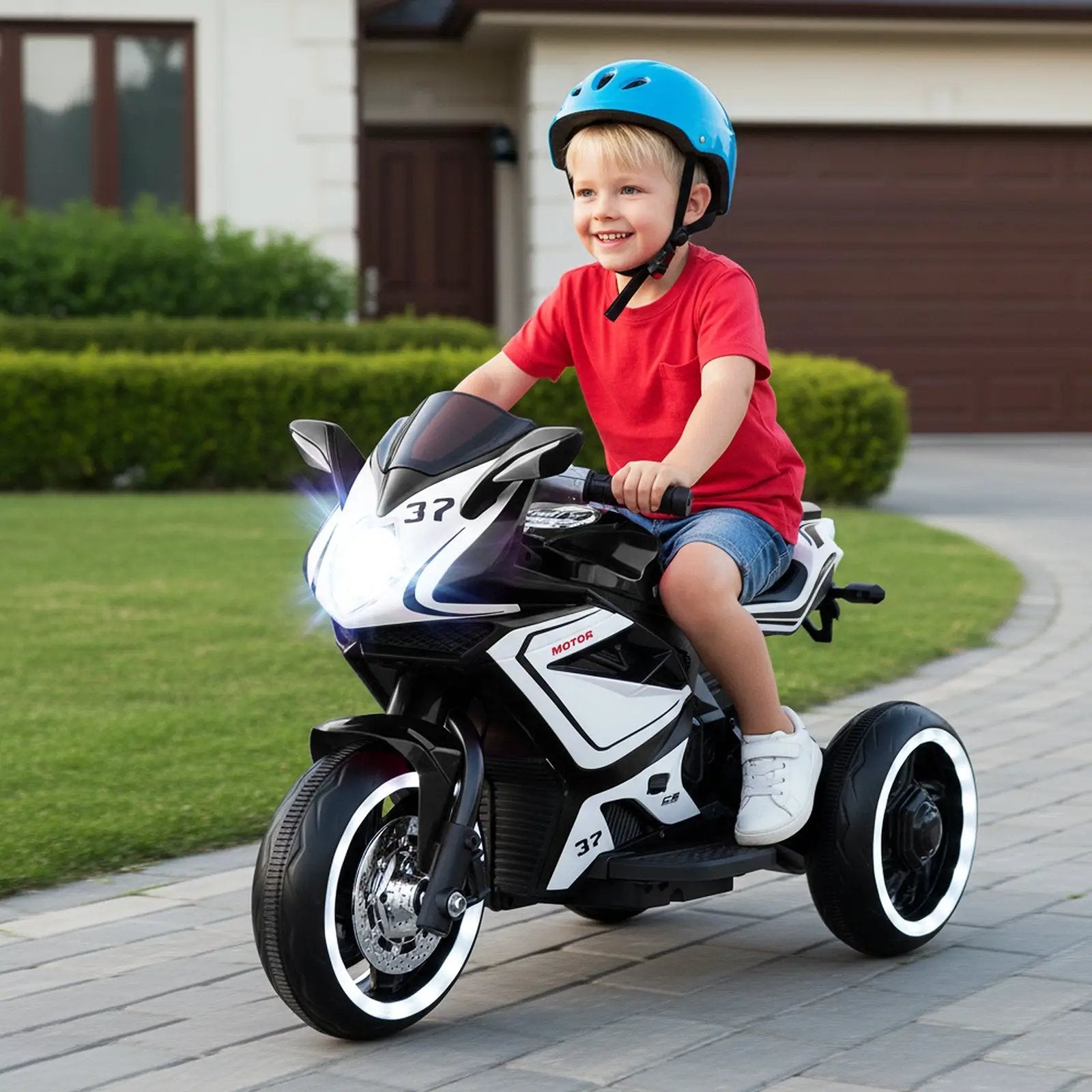 Kids Ride on Motorcycle 6V Battery Powered Mini Electric Motorbike with LED Lights by DirectDeals