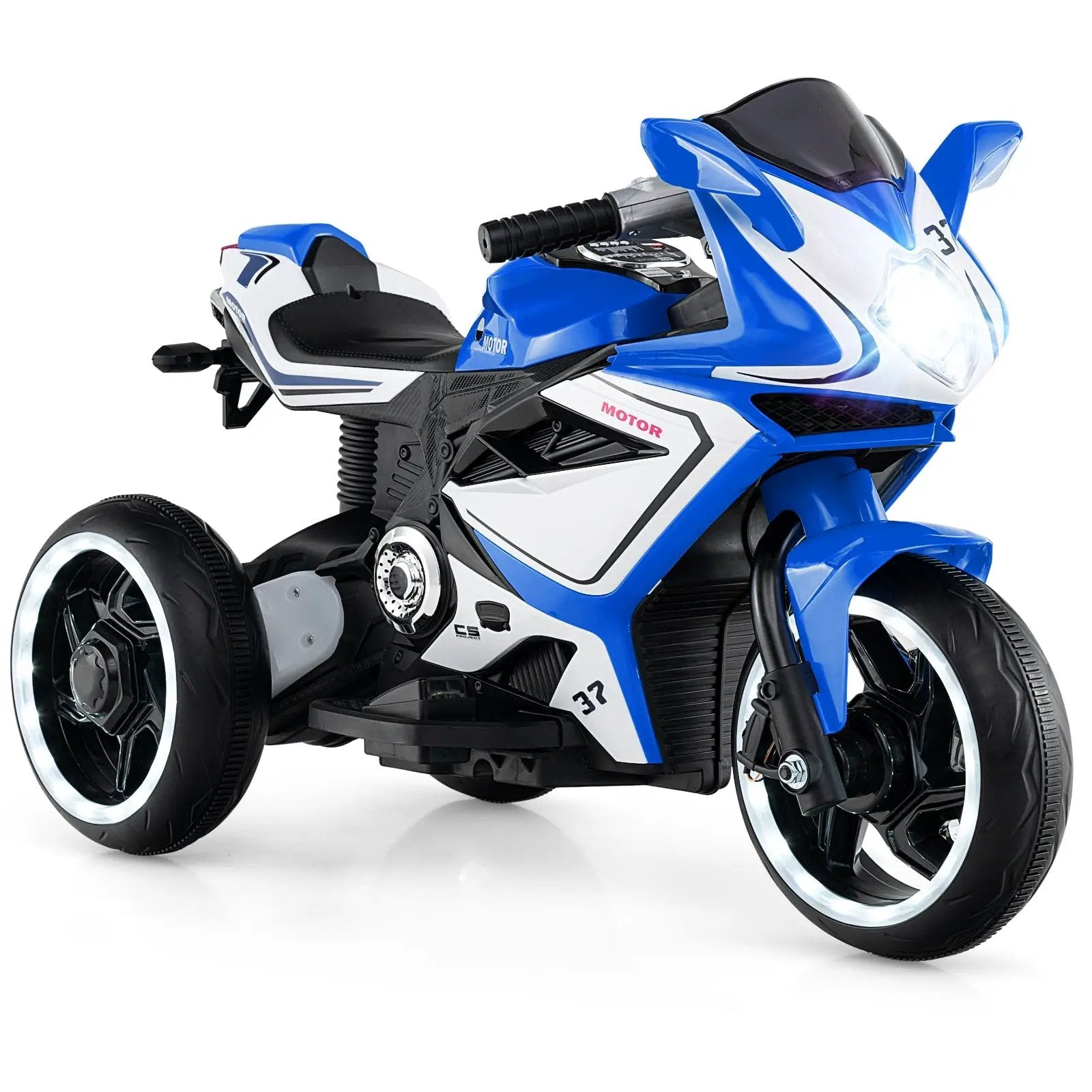 Kids Ride on Motorcycle 6V Battery Powered Mini Electric Motorbike with LED Lights by DirectDeals