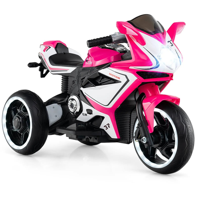Kids Ride on Motorcycle 6V Battery Powered Mini Electric Motorbike with LED Lights by DirectDeals