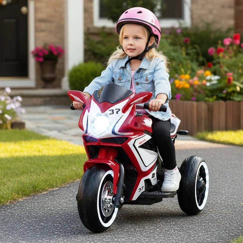 Kids Ride on Motorcycle 6V Battery Powered Mini Electric Motorbike with LED Lights by DirectDeals