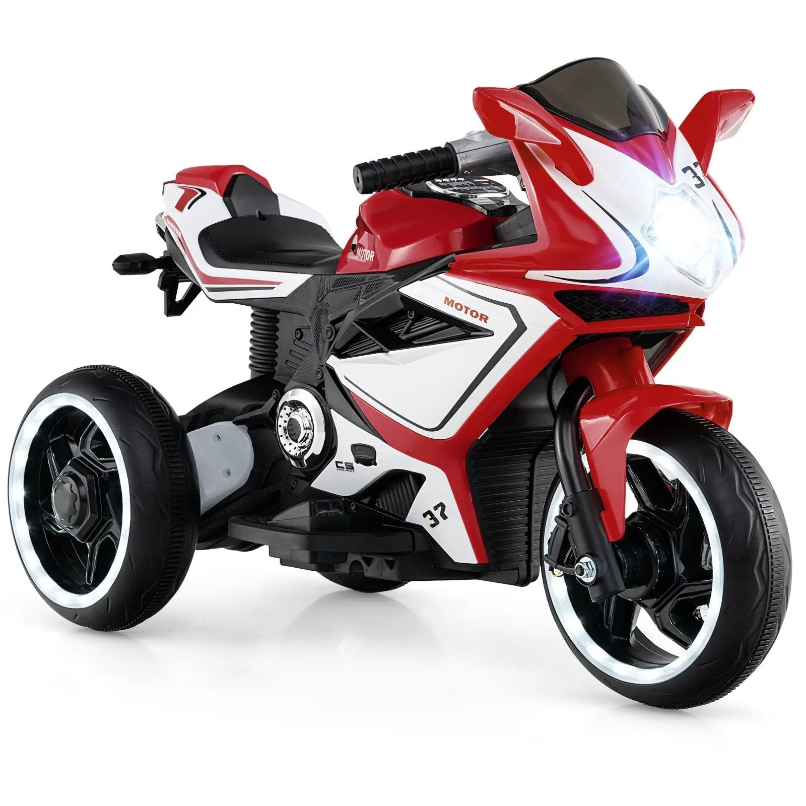 Kids Ride on Motorcycle 6V Battery Powered Mini Electric Motorbike with LED Lights by DirectDeals