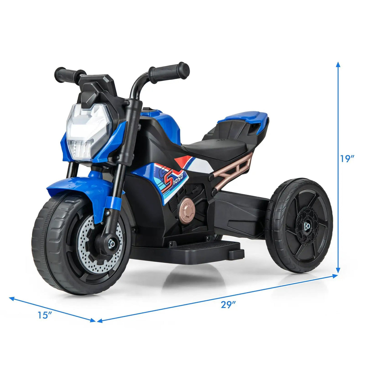 Kids Ride-on Motorcycle 6V Battery Powered Motorbike with Detachable Training Wheels by DirectDeals