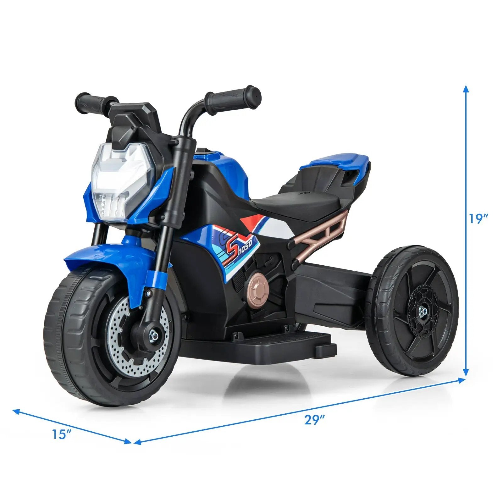 Kids Ride-on Motorcycle 6V Battery Powered Motorbike with Detachable Training Wheels by DirectDeals