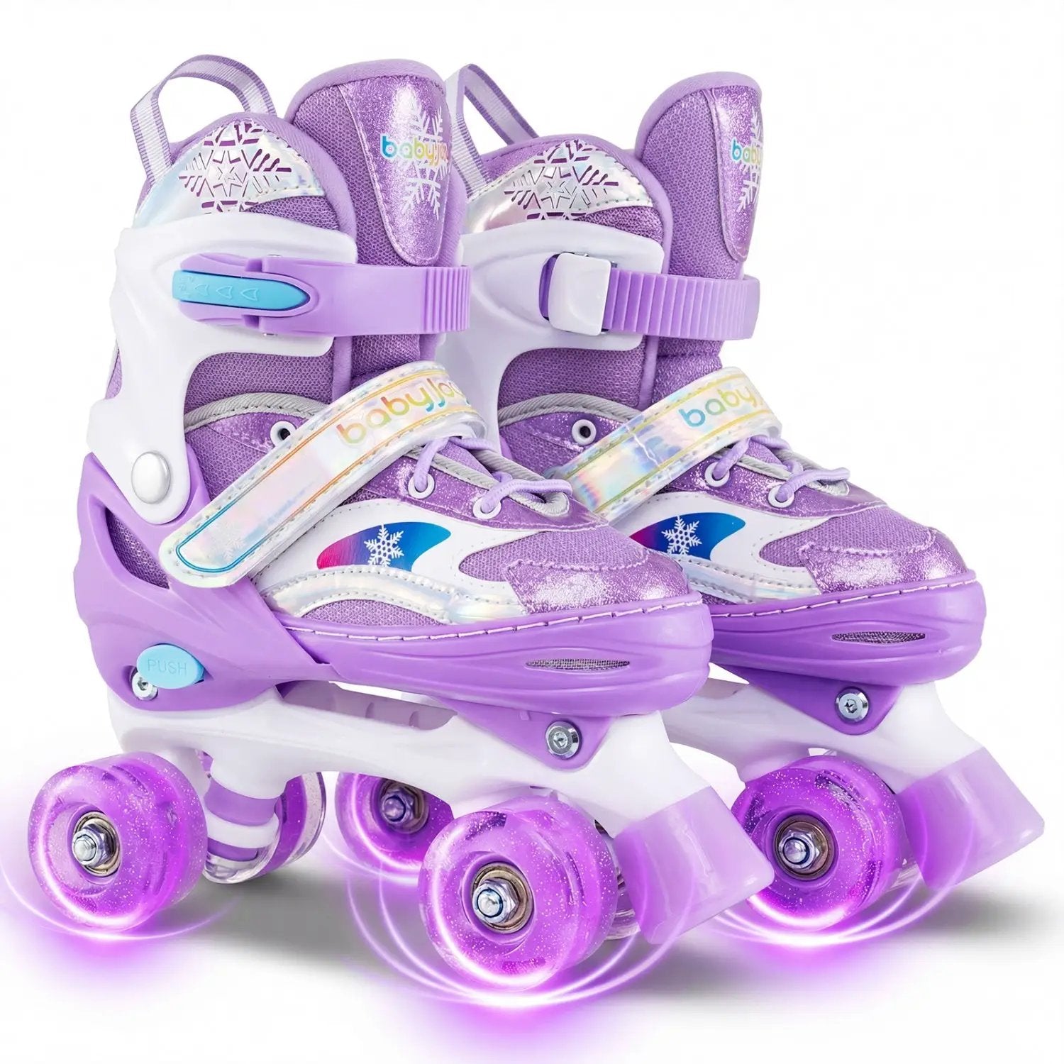 Kids Roller Skates for Girls Boys with Light-up Wheels and Safety Protection by DirectDeals