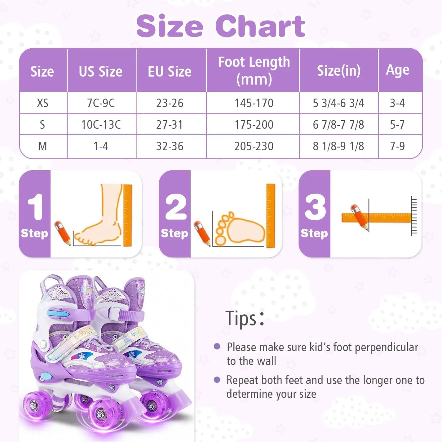 Kids Roller Skates for Girls Boys with Light-up Wheels and Safety Protection by DirectDeals