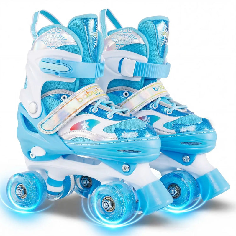 Kids Roller Skates for Girls Boys with Light-up Wheels and Safety Protection by DirectDeals