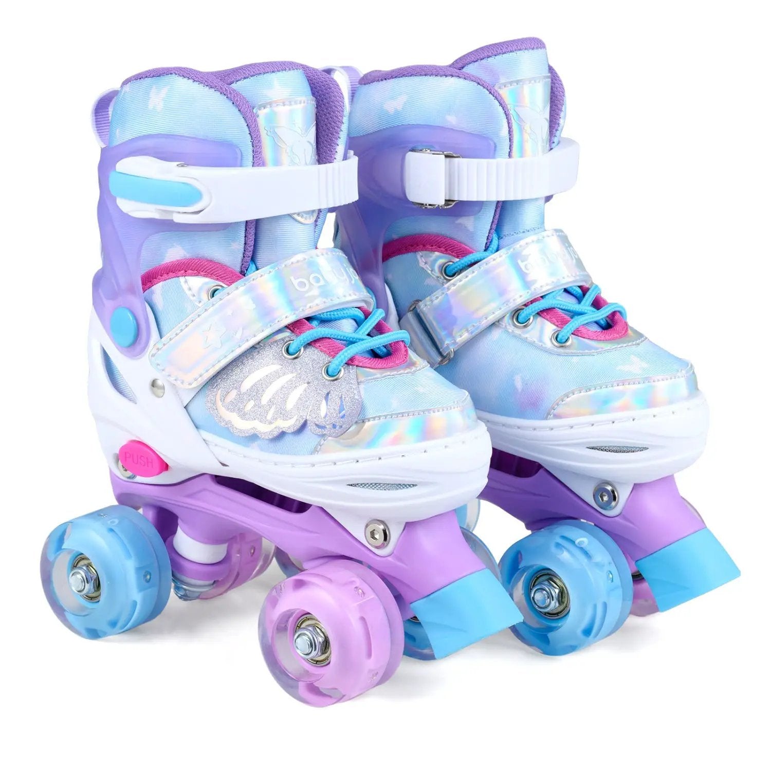Kids Roller Skates for Toddlers Ages 5-7 with 4 Light-up Wheels by DirectDeals