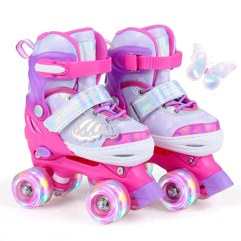 Kids Roller Skates for Toddlers Ages 5-7 with 4 Light-up Wheels by DirectDeals