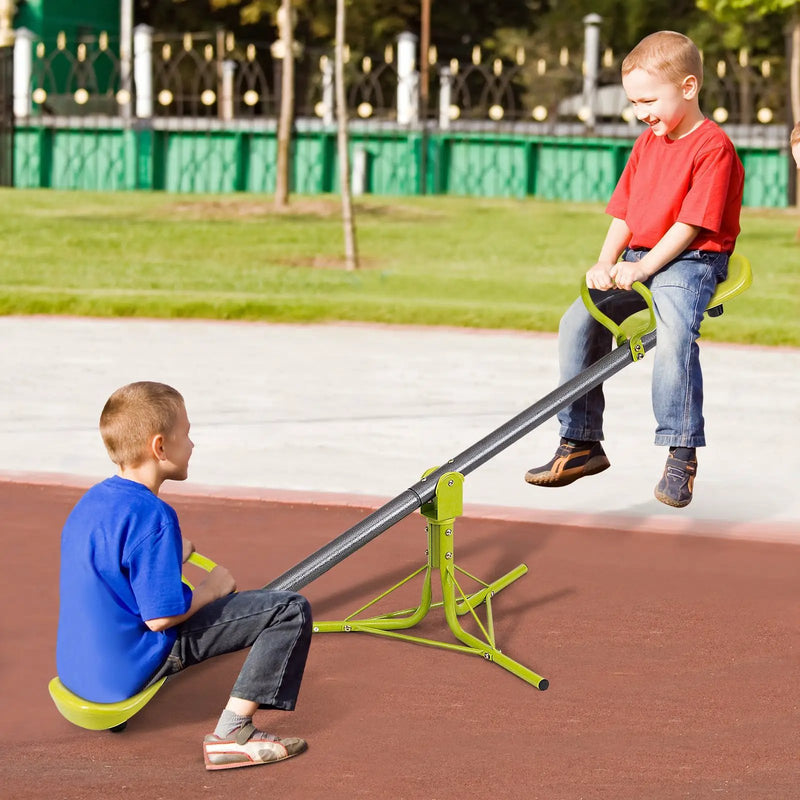 Kids Seesaw Swivel Children Teeter Totter Outdoor Play Set for 2 Children by DirectDeals