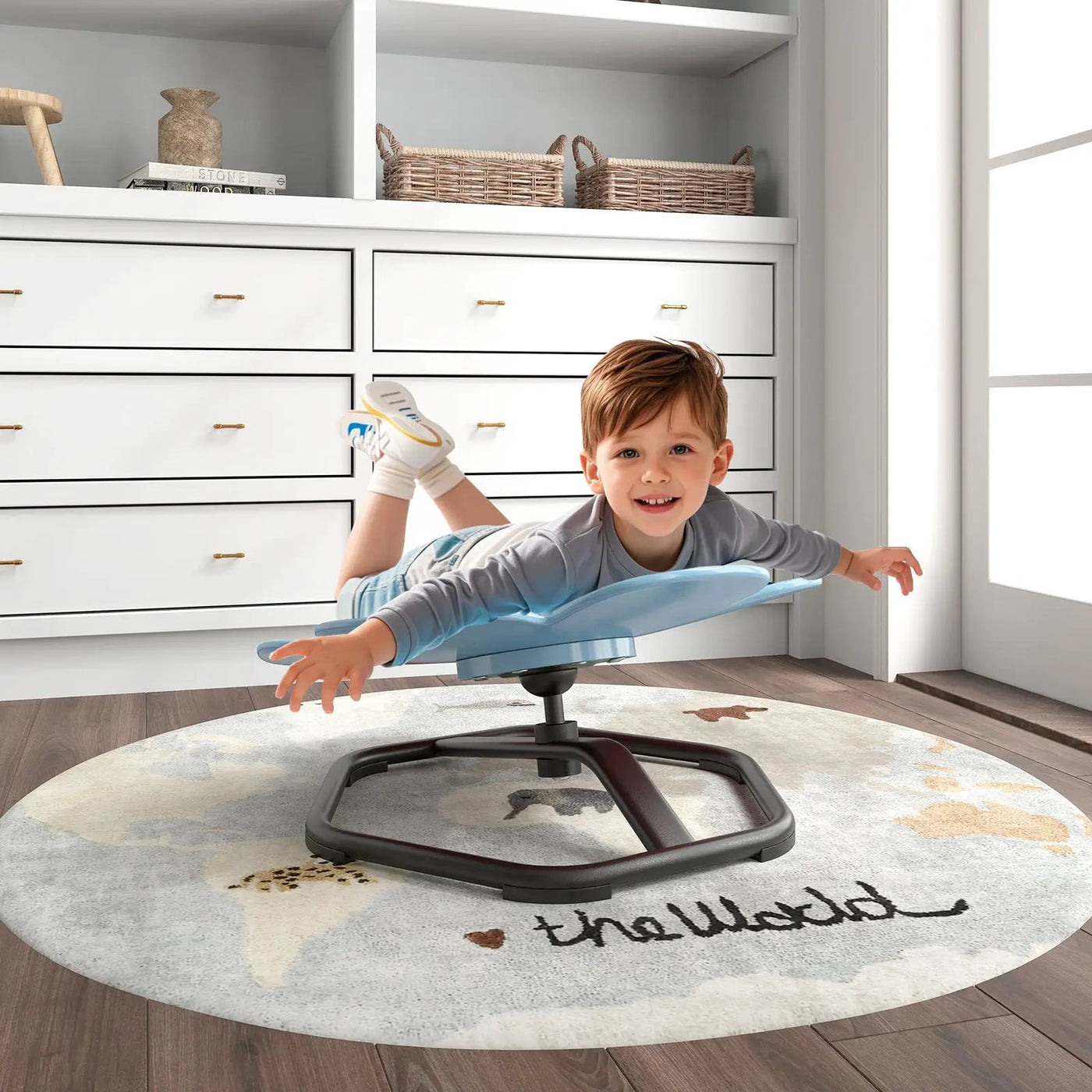 Kids Sensory Swivel Chair Elephant Petal 360° Spinning Chair by DirectDeals