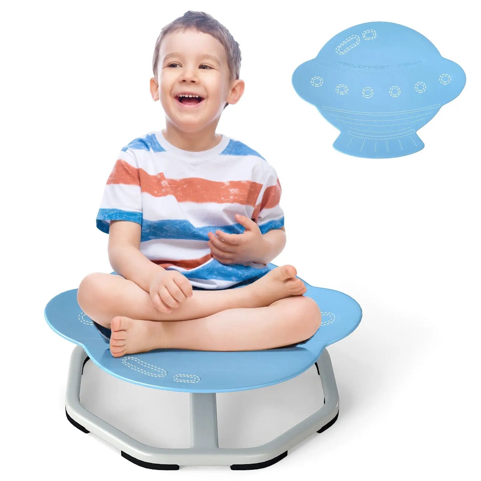 Kids Sensory Swivel Chair 360° Spinning Seat with Metal Base by DirectDeals