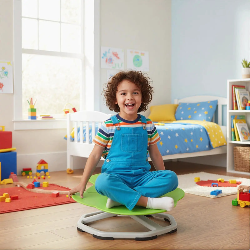 Kids Sensory Swivel Chair 360° Spinning Seat with Metal Base by DirectDeals