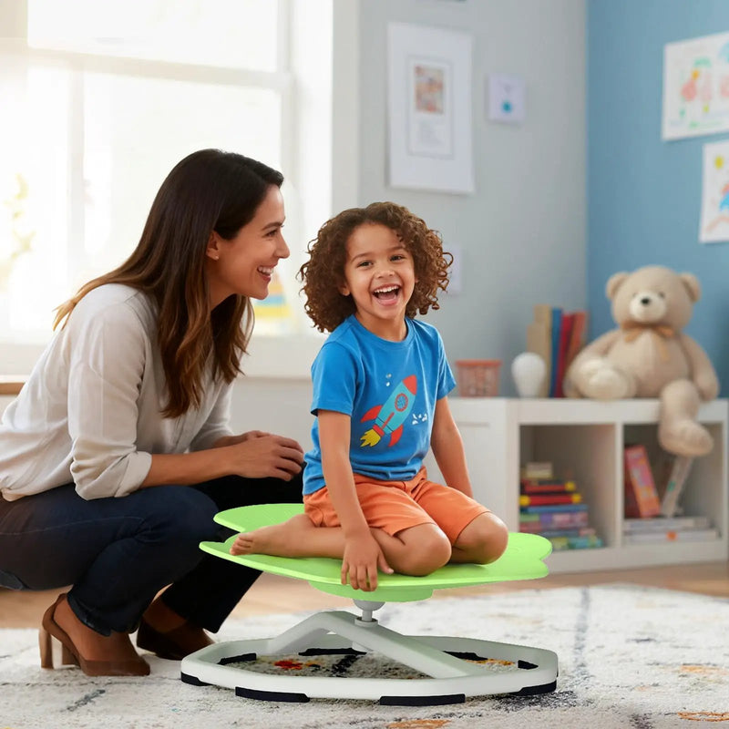 Kids Sensory Swivel Chair 360° Spinning Seat with Metal Base by DirectDeals