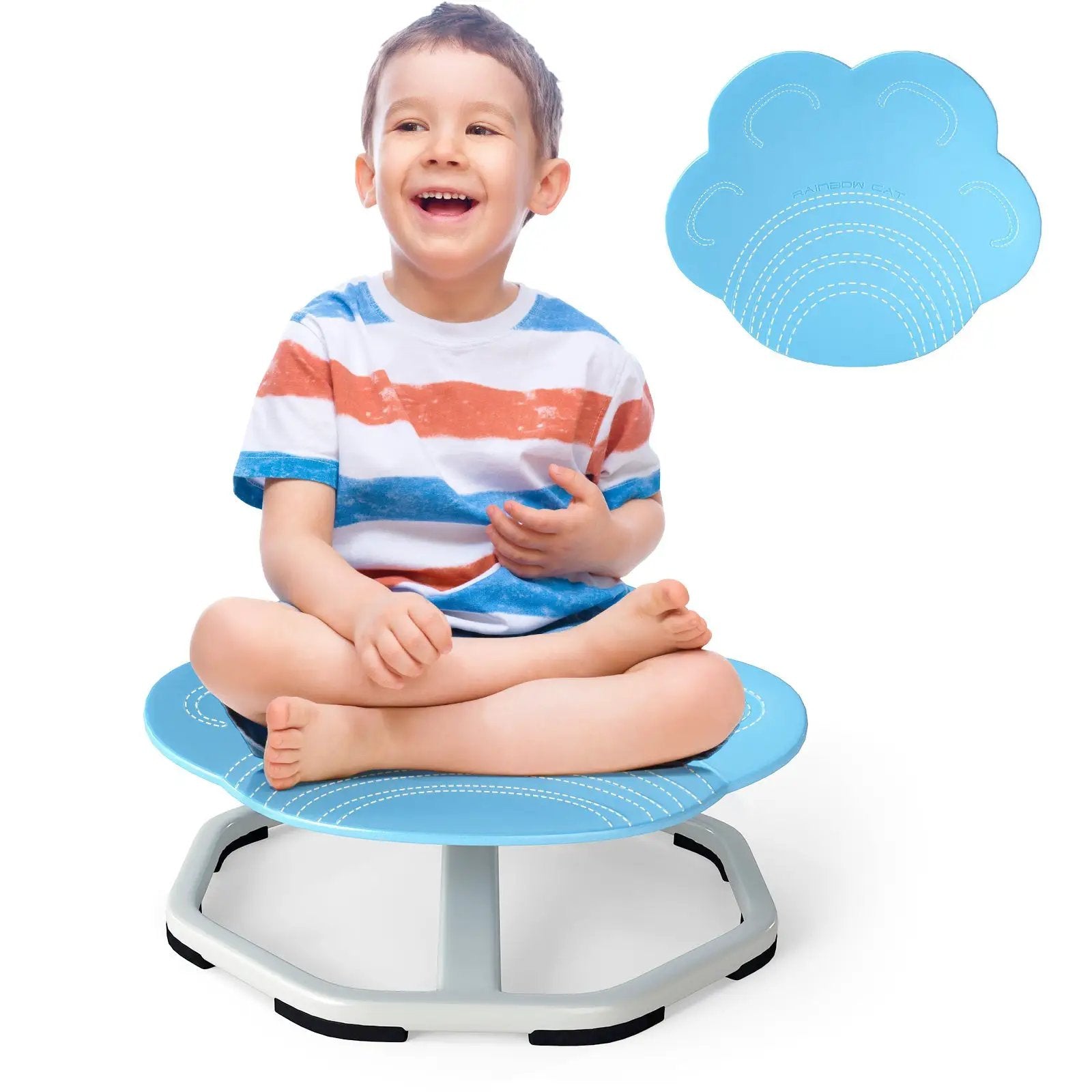 Kids Sensory Swivel Chair Cat Claw 360¬∞ Spinning Chair with Non-Slip Metal Base by DirectDeals