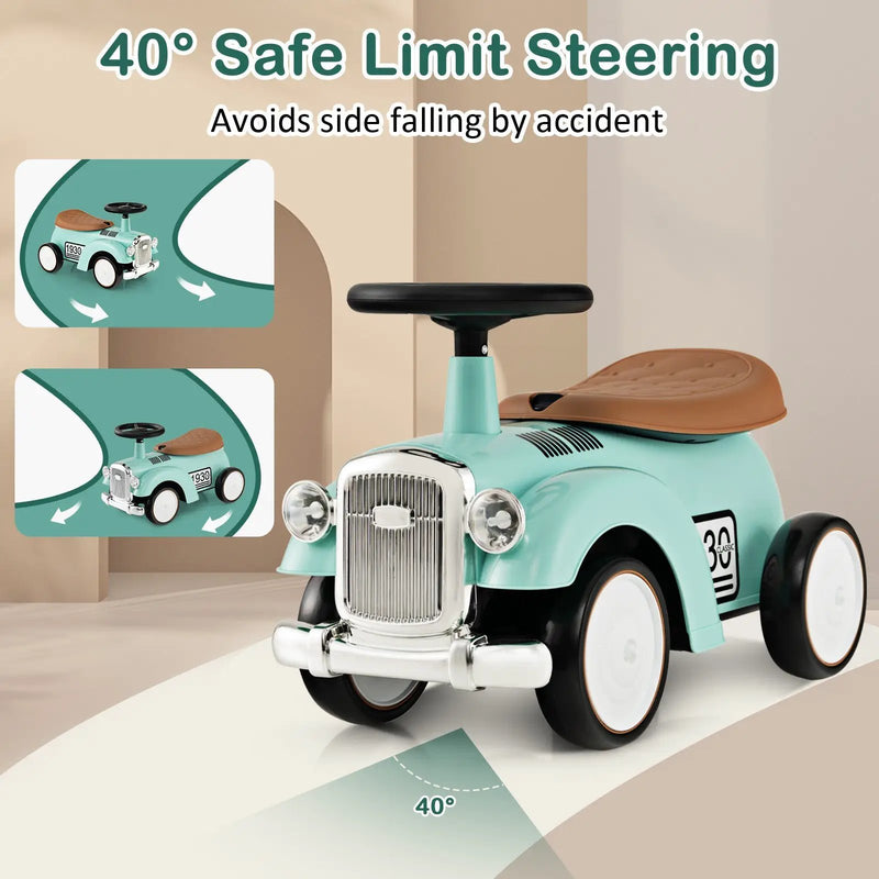 Kids Sit to Stand Vehicle with Working Steering Wheel and Under Seat Storage by DirectDeals