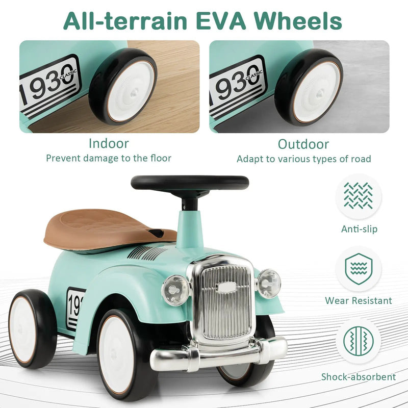 Kids Sit to Stand Vehicle with Working Steering Wheel and Under Seat Storage by DirectDeals