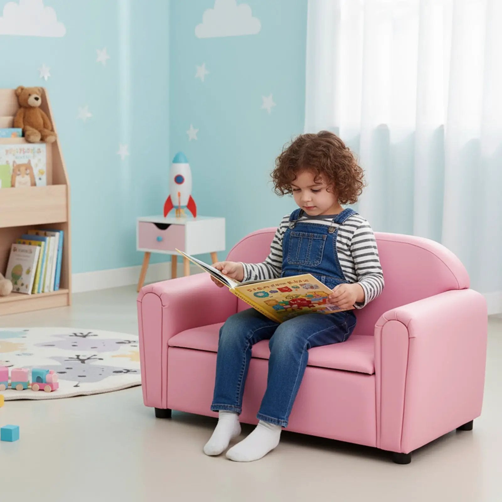 Wooden Kids Kitchen Playset with Realistic Lights and Sounds by DirectDeals