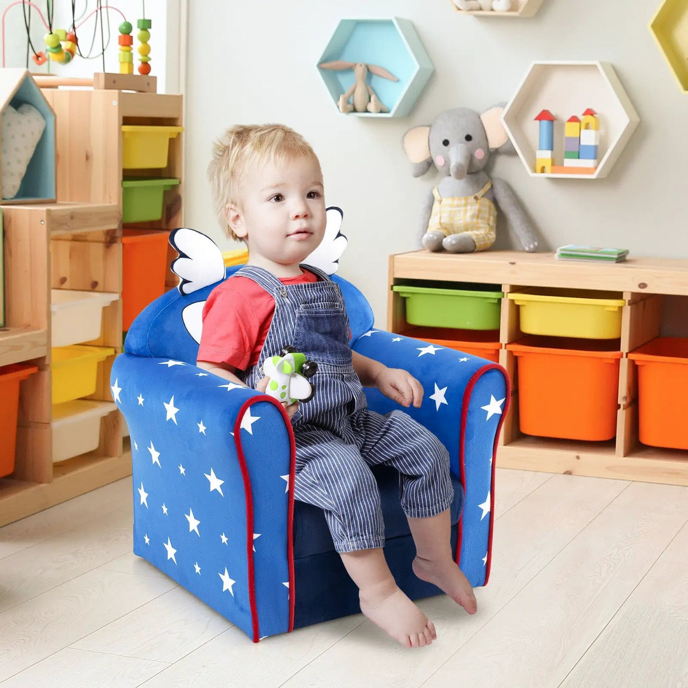 Original Kids Sofa with Armrest and Thick Cushion by DirectDeals
