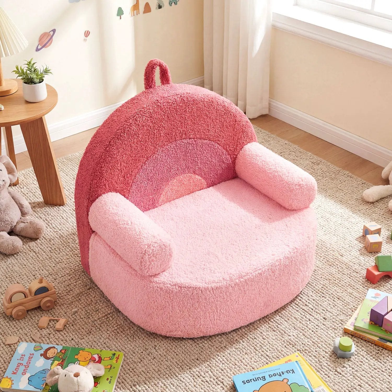 Kids Sofa Toddler Foam Couch with Soft Fleece Fabric Cover by DirectDeals