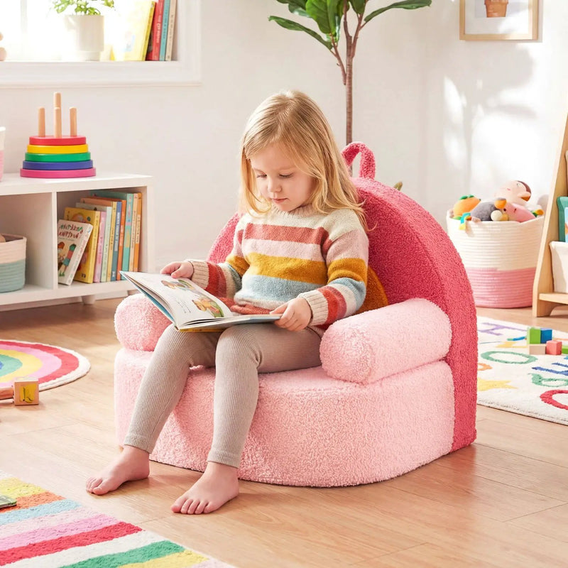 Kids Sofa Toddler Foam Couch with Soft Fleece Fabric Cover by DirectDeals